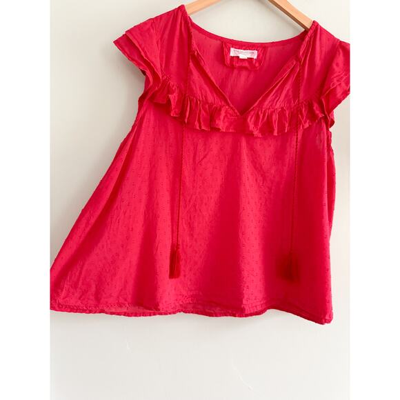 Emerson Fry | India Collection | Antoinette Top | Red Swiss Dots | Sz M - Picture 4 of 11